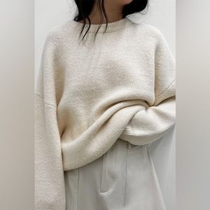 Oak + Fort Oversized Chunky Sweater, S